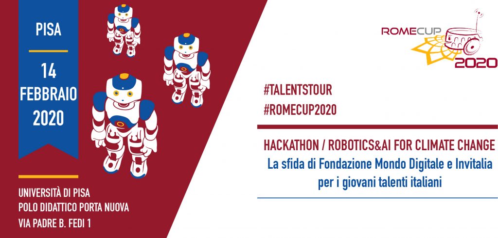Selected for the hackaton “AI & ROBOTICS FOR CLIMATE CHANGE” in Pisa, February 14th!