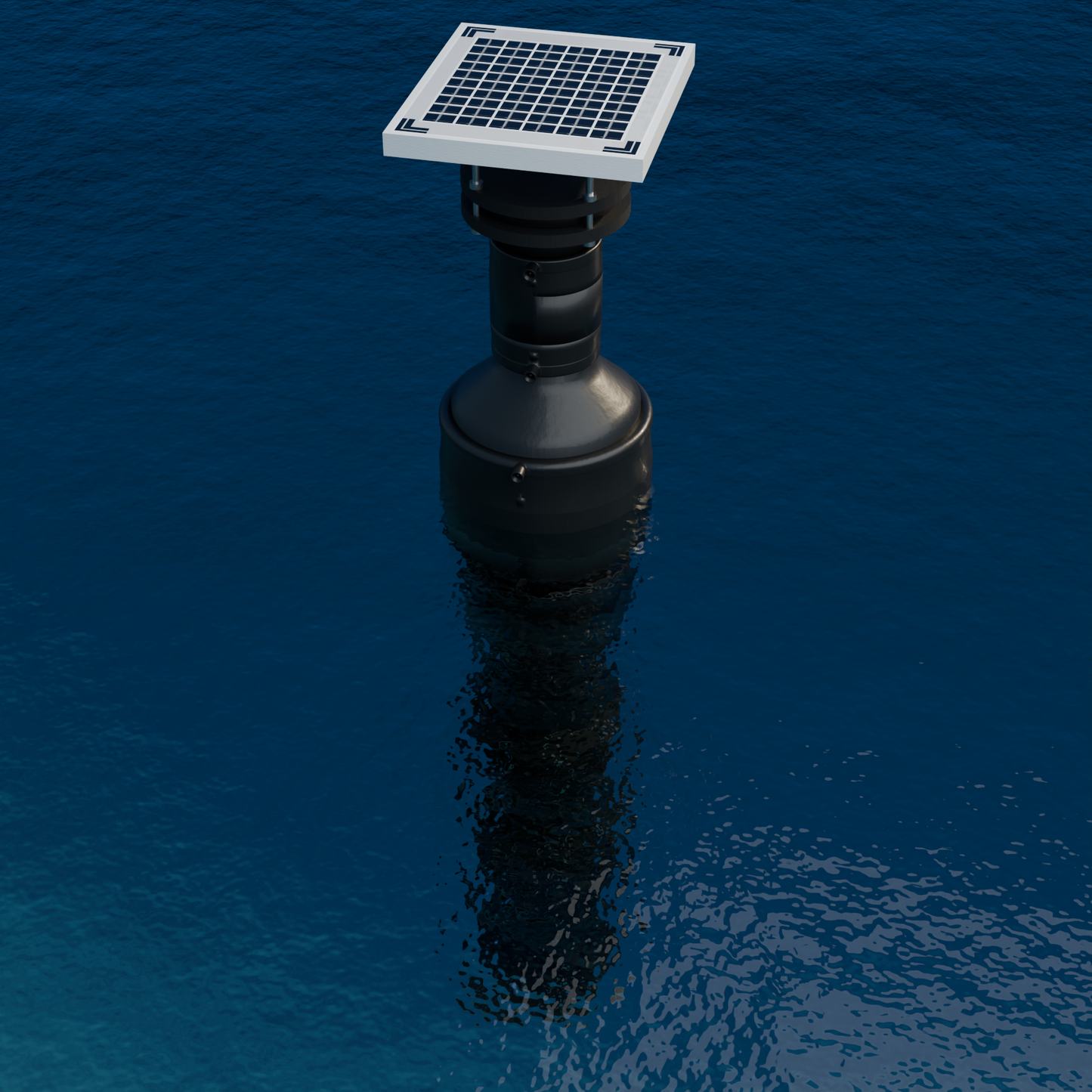 netH₂O B400-10 solar smart water-quality buoy floating in water