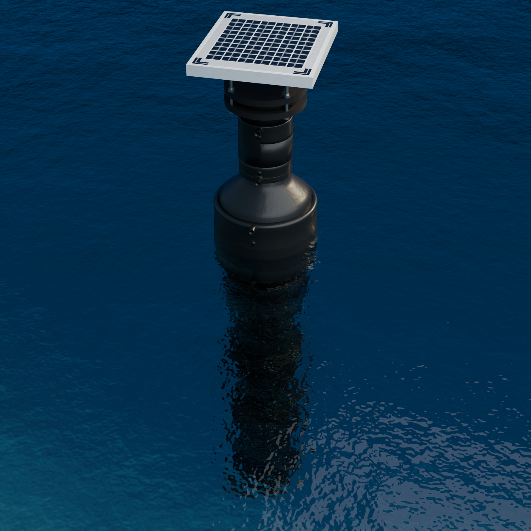 netH₂O B400-10 solar smart water-quality buoy floating in water