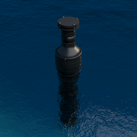 netH₂O B400 high-capacity smart water-quality buoy in water, no solar PV